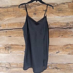 Apt. 9 Black Satin Chemise Slip Size XL